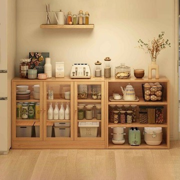 免運/公司貨 餐邊櫃 原木餐邊櫃 實木茶水柜置物柜家用靠墻邊柜客廳儲物柜收納架矮柜酒柜餐邊柜 可開發票 全館五折 工廠現貨直銷 新品特價 z10302