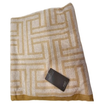 Crocodile 鱷魚 編織圖騰提花浴巾 137CM  棕色  1條