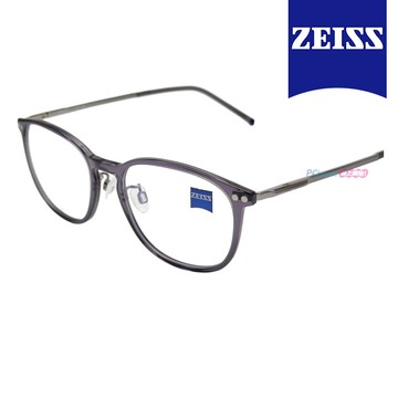【ZEISS 蔡司】鈦金屬 光學鏡框眼鏡 ZS22704LB 020  灰色透明膠框眼鏡/灰色透明鏡腳 52mm