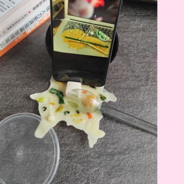 打翻的味增湯抖音同款平板支架惡搞玩具占座神器可愛創意手機支架