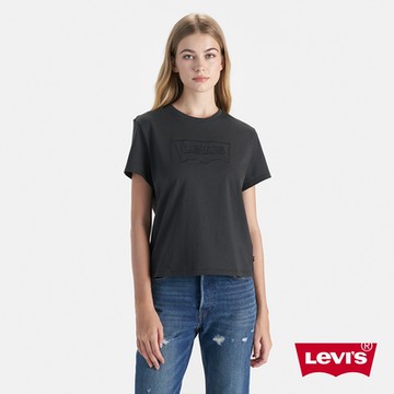 Levi s 女款 舒適短T  胸前LOGO