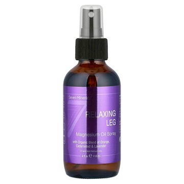 Seven Minerals, 腿部放鬆鎂油噴霧，4 液量盎司（118 毫升）