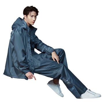 MORR Slimple 輕裝雨褲 單邊拉鍊後口袋設計 側邊安全反光條 右褲管反光Logo 防水係數高達22000mm  普魯士藍  M