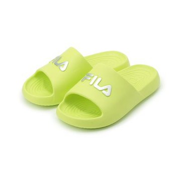FILA LOGO運動拖鞋 綠 2-S437A-668 中大童鞋