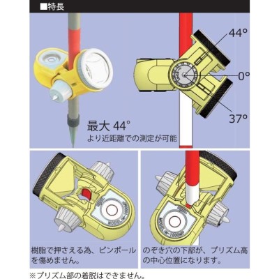 myzox マイゾックス M-1000MPプリズム 定数0 プリズム径1インチ 使用ピンポール径9mm 測量 光波用ミラー | LINEブランドカタログ