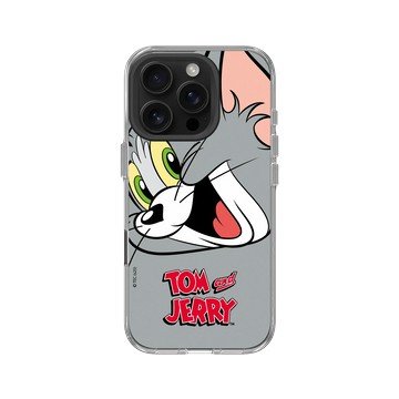iPhone 16 Pro Clear Case（相機按鈕） 透明 - 湯姆貓與傑利鼠 Tom and Jerry - 大臉湯姆貓