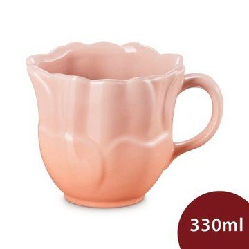 Le Creuset 花瓣系列 花瓣馬克杯 咖啡杯 茶杯 330ml 蜜桃橙