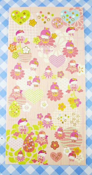 【震撼精品百貨】Hello Kitty 凱蒂貓~KITTY貼紙-和風藍