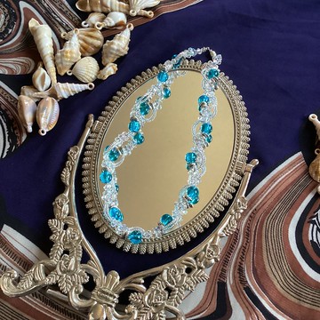 手工項圈｜Venetian Contalier 珠、玻璃珠與施華洛世奇水晶