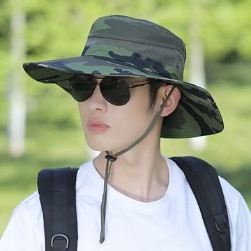 漁夫帽男夏季帽子釣魚遮陽帽大檐戶外登山防曬太陽帽男士騎車旅游