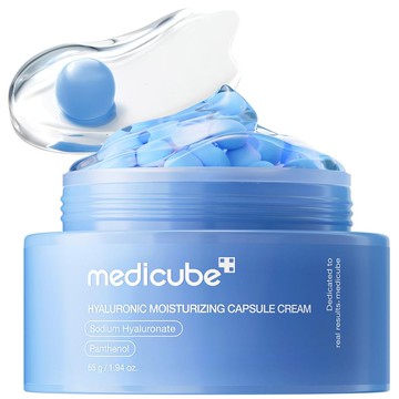 medicube 膠囊霜 含透明質酸 | 120H 持久保濕、屏障護理、鎮靜日常面部保濕霜 適合所有膚質 | 泛醇和神經
