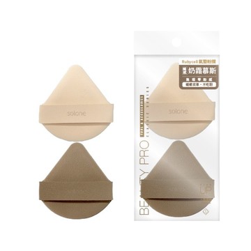 Solone奶霜慕斯氣墊粉撲2入_扇形