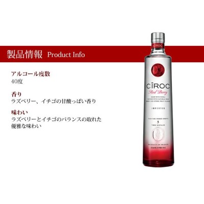 シロック ウォッカ レッドベリー 750ml ウォッカ 35度 並行輸入品 箱なし 送料無料 | LINEブランドカタログ