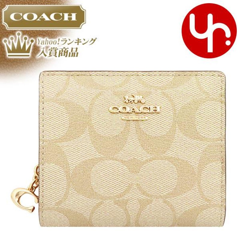 コーチ COACH 財布 二つ折り財布 FC3309 C3309 ライトカーキ×ライト