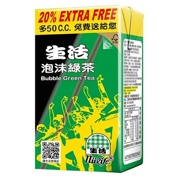 【史代新文具】生活泡沫綠茶 300cc (1箱24入)
