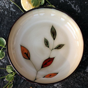 朗汀日式西式陶瓷餐具窯變釉碗盤碟家用菜盤餐碗醬碟淺口盆深菜碗