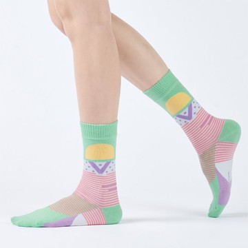 散步日記 中筒襪 - 薄荷綠(F)