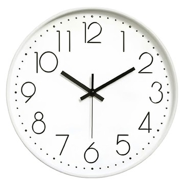 C122 靜音掛鐘 白框白底 29cm  1個