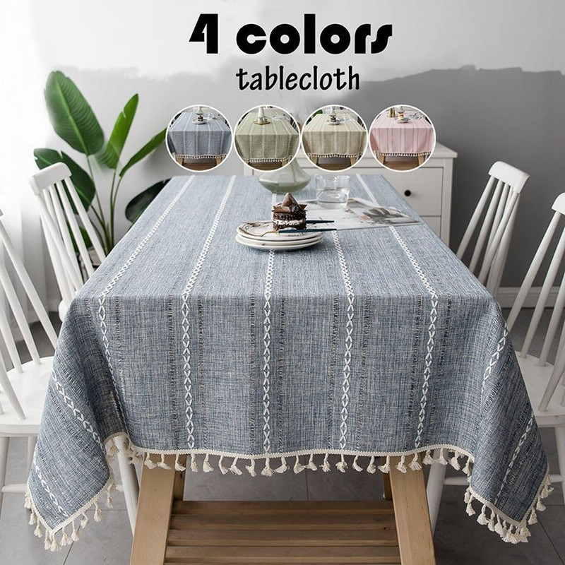 テーブルクロス おしゃれ テーブルセッティング 布 四角形 長方形 綿麻刺繍 フリンジ裾 高級感テーブルクロス お手入れ簡単 汚れ防止 家庭用 業務用 食卓カバー 通販 Lineポイント最大0 5 Get Lineショッピング