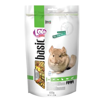 LOLO pets 營養滿分龍貓主食  含多種穀物 維生素 礦物質  600g  1包