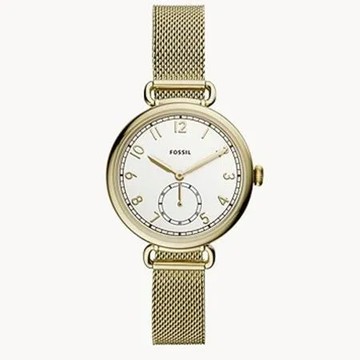 FOSSIL 三針金色調不銹鋼手錶 ES4887