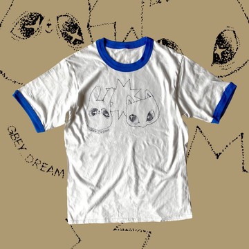 --兩光師選物--兔喵滾邊手繪T-shirt