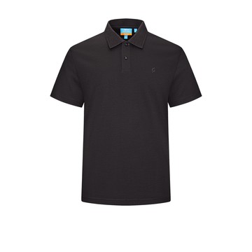 涼爽觸感柔軟輕膚襯衫領雙面布短袖T裇/紫羅蘭色 | 5614007289