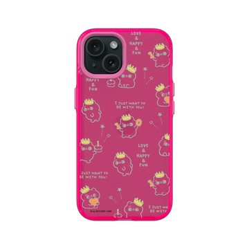 iPhone 15 Clear 粉漾桃 - 爽爽貓 Song Song Meow by SECOND - 爽爽貓十歲了