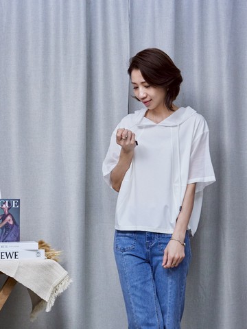 質感拼接Tee系列 |妳的週末穿搭首選拼接連帽T