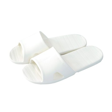 【日本OKA】PLYS LilleTOUR 輕量便攜可折疊旅行拖鞋(附收納袋)-象牙白 M(23-25cm)