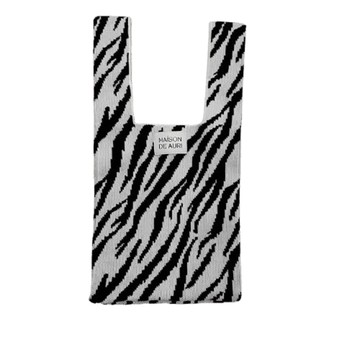 【Maison De Auri】Classic 中提包 厚針織 Zebra 斑馬