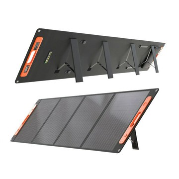 【日本GOODGOODS】 200W 折疊式太陽能板 18V / 11.1A 串接使用 可站立 隨時發電 露營 悠遊戶外