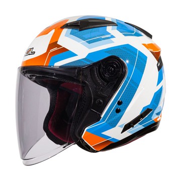 【國民神帽】SOL SO7E 星幕 白藍橘  3/4罩安全帽