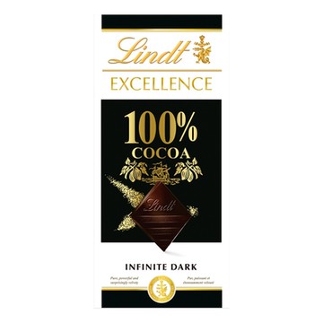 Lindt 瑞士蓮 極醇系列100%黑巧克力片 (50g)