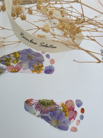 紫色系 | 訂製花足畫 | 彌月禮 | 寶寶足印畫 | 押花