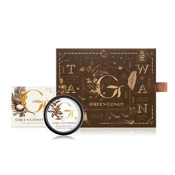 綠果 手工小皂乳油木禮盒組(黃金乳油木果脂+手工皂55g)