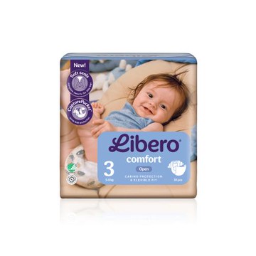 麗貝樂 Comfort黏貼型紙尿褲 S (3號30片x6包/ 5-8kg適用)