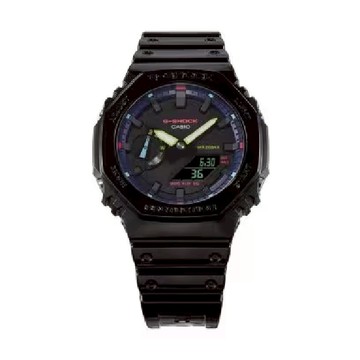 CASIO 卡西歐 探索虛擬彩虹系列  多彩光譜流行腕表  45.4mm  GA-2100RGB-1A