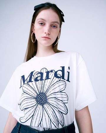 MARDI MERCREDI 金高銀同款 印花短TEE 白色 經典小雛菊 純棉 藍花 TSHIRT FLOWERMARDI