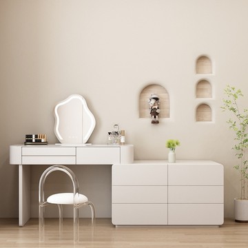 AS DESIGN雅司家具-1018-L化妝桌-附椅-尺寸化妝桌70*40*75cm輔助櫃100*40*55cm