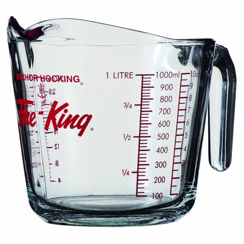 アメリカ製 ファイヤーキング メジャーリングジャグ 【 1000ml 】計量カップ メジャーカップ キッチン用品 Fire King 通販  LINEポイント最大1.0%GET | LINEショッピング