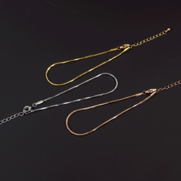 送禮熱銷推薦【MIESTILO】Basics｜削邊蛇骨手鍊精緻禮盒組 (銀/玫瑰金/金)