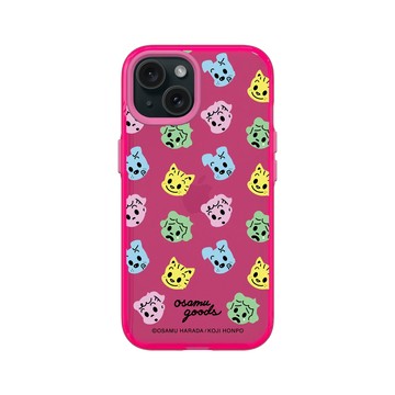 iPhone 15 Clear 粉漾桃 - OSAMU GOODS - 無線框系列-角色大集合