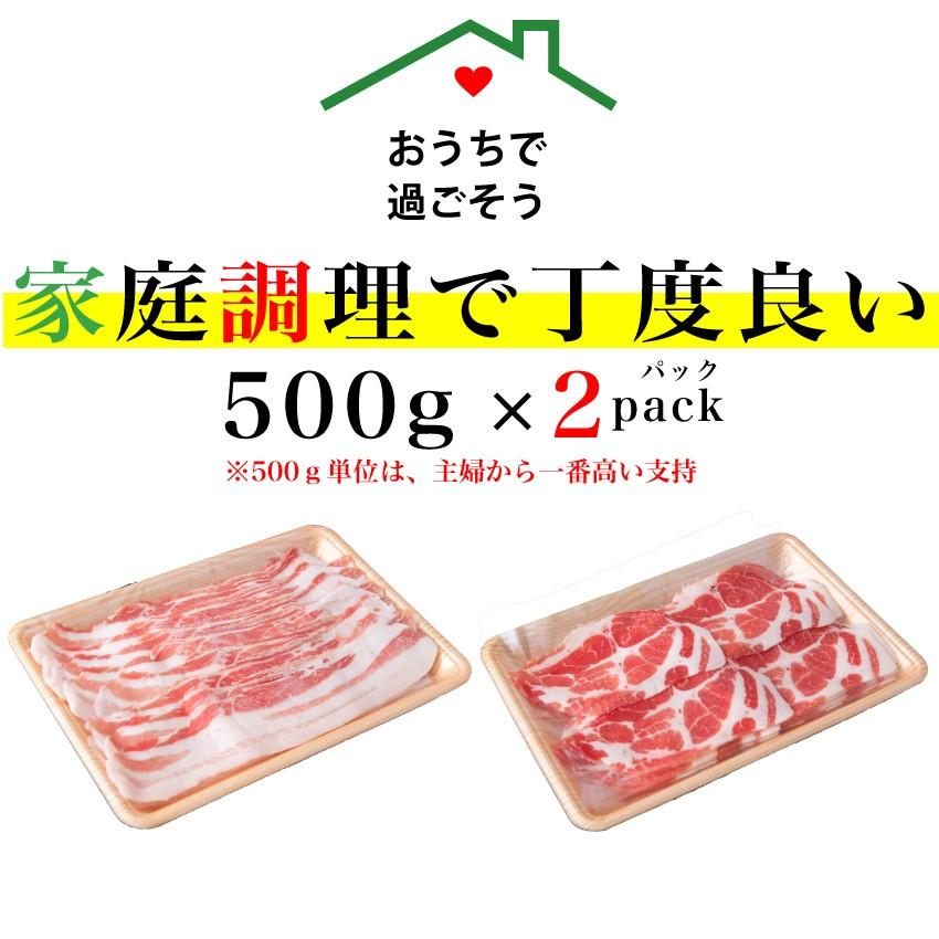 鹿児島　黒豚　お得セット1000グラム　黒豚ロース500グラム×黒豚バラ500グラム　送料無料　国産　しゃぶしゃぶ　お歳暮　お中元　内祝い　プレゼント