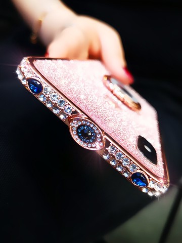 蘋果8plus手機殼水鉆iphone7plus滿鉆6s金屬邊框帶閃粉8女潮6plus鑲鉆蘋果X邊框奢華XR全包防摔xs網紅max新款