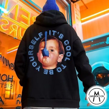 【M世代】M-8XL刷毛連帽印花大學T 情侶裝刷毛款男寬鬆版帽T 大學T 印花T 長T BTDW1886