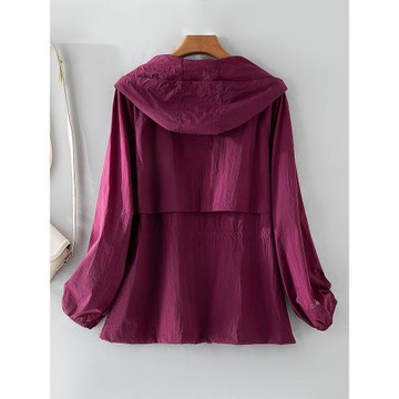 防曬衣女海邊旅游風衣外套中長款2026夏季新款寬松透氣薄款防曬服