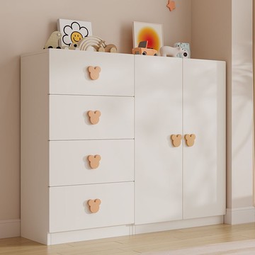 置物架 儲物櫃 收納櫃 家用客廳斗柜兒童儲物柜臥室收納柜兒童衣柜奶油風抽屜柜客廳 八折下殺wy28