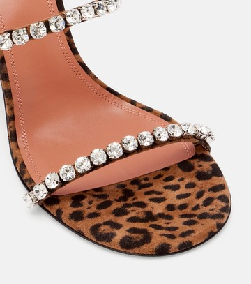 Amina Muaddi Gigi 95 leopard-print suede mules