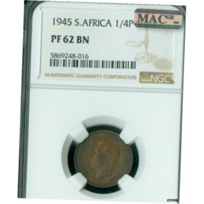 品質保証書付】 アンティークコイン NGC PCGS 1945年 南アフリカ肥料